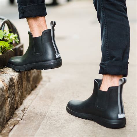 ankle high rain boots men.